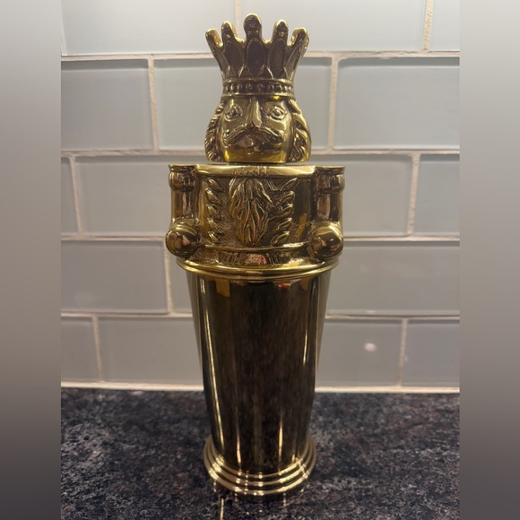 Anthropologie New York City Ballet Nutcracker Cocktail Shaker | Gold | NWT